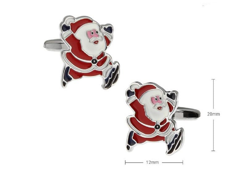 [Australia] - MRCUFF Santa Claus Christmas Presentation Gift Box Pair Cufflinks & Polishing Cloth 