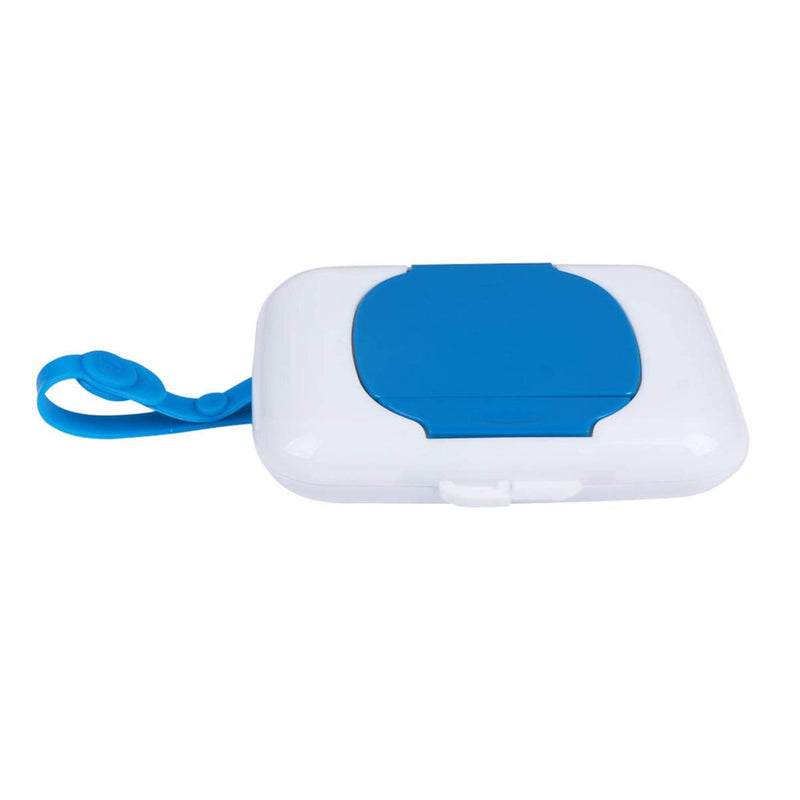 [Australia] - Healifty Wet Wipe Box Portable Refillable Baby Wipes Dispenser Holder Wipes Carrying Case for Travel Home Office (Blue) 1 Count (Pack of 1) Blue 