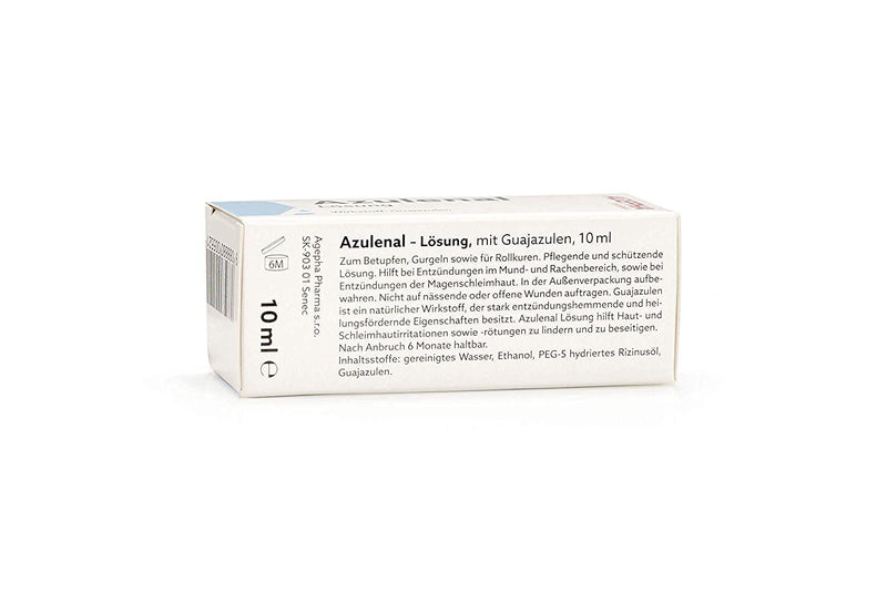 [Australia] - Azulenal Solution for Mouth Ulcer Treatment | Stomach Ulcers, Gingivitis, and Peptic Ulcers | Helps Against Digestion Problems and Throat Infections | Powerful Anti-Inflammatory with Guaiazulene 10 ml (Pack of 1) 
