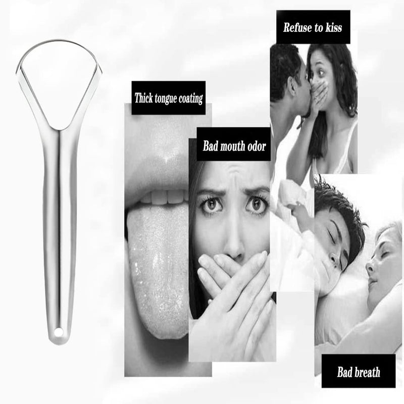 [Australia] - Tongue Scraper Stainless Steel, Tongue Cleaner, Fresh Breath Care Scraper, Great for Oral Care 