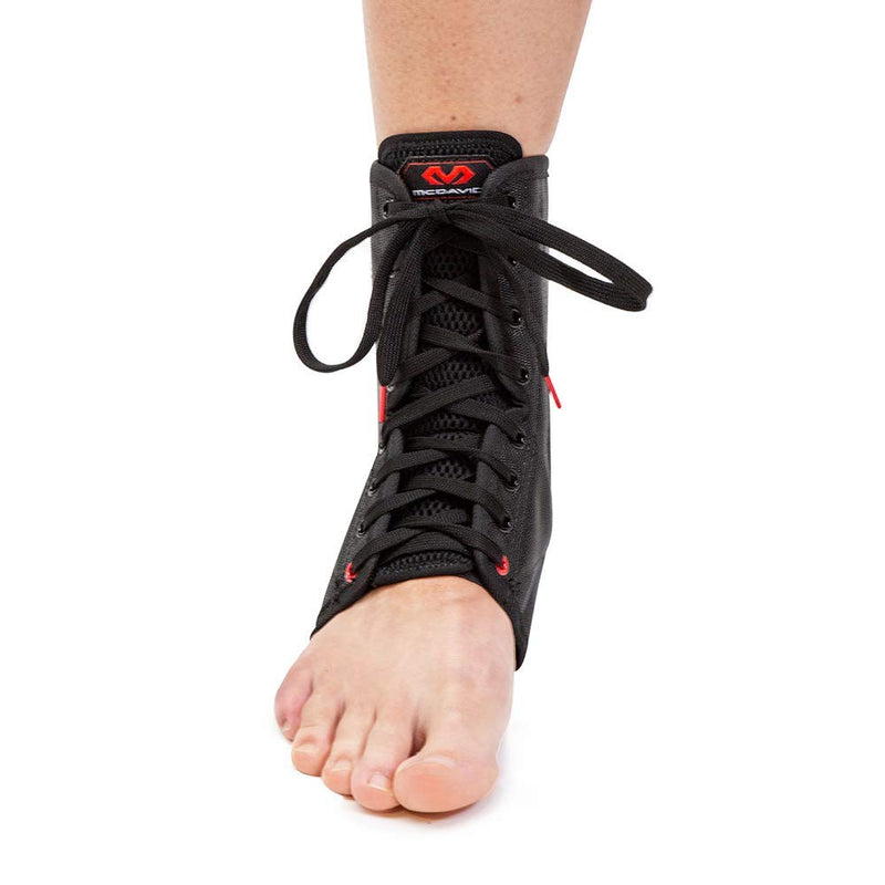[Australia] - Mcdavid Ankle Brace, Ankle Support, Lace up Ankle Brace, Ankle Support Brace for Ankle Sprains, Volleyball, Basketball, for Men & Women, Sold as Single Unit (1) Medium Black 