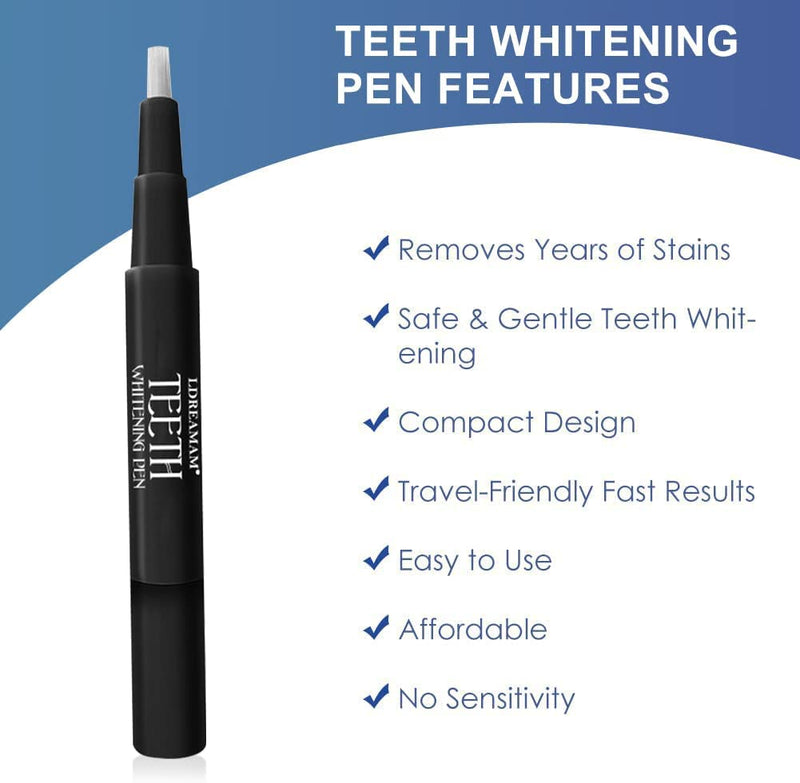 [Australia] - Teeth Whitening Pen,Teeth Whitening Gel,Whitening Gel Pen,Tooth Gel Pen,Effective Stain Removal,Beautiful White Smile,Natural Mint Flavor（1pc） 