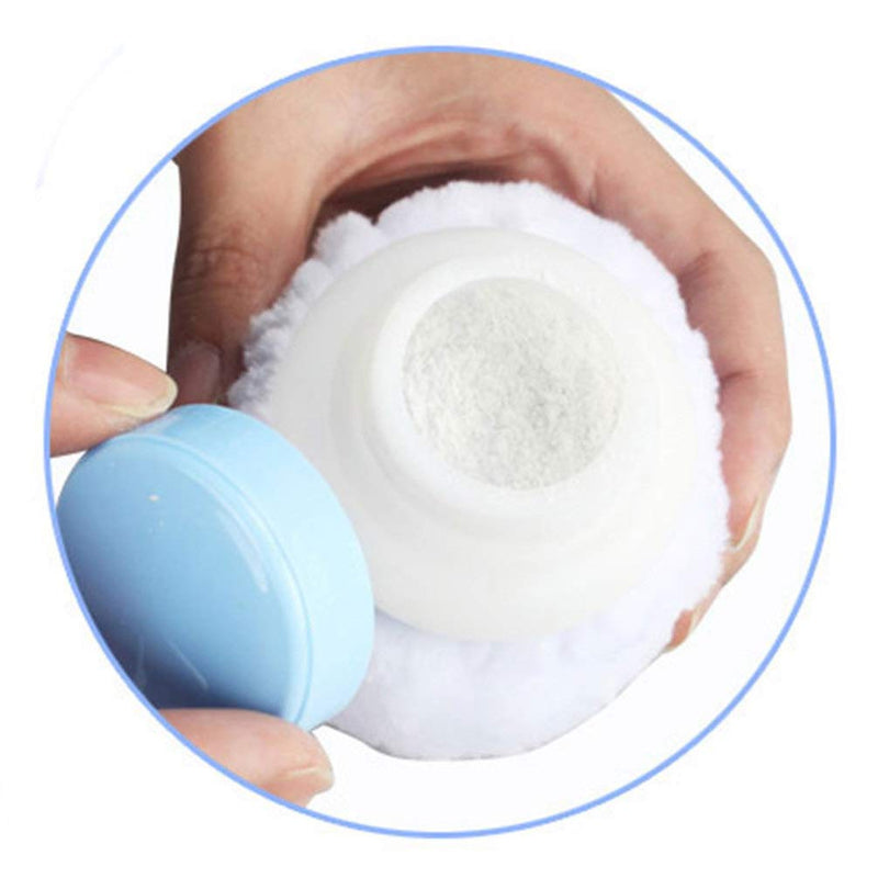 [Australia] - LEORX Body Powder Puff Large Fluffy Loose Powder Sponge with Container Case, 2 Set 