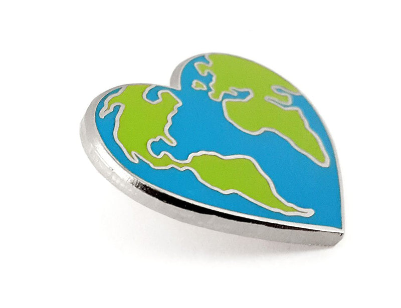 [Australia] - Pinsanity Earth Heart Enamel Lapel Pin 