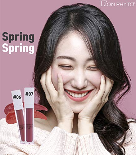 [Australia] - ZONPHYTO Lip tattoo girl 0.2fl.oz/6.2ml Smooth velvet lip tattoo, lip stain, lip tint matt finish with strawberries and polyphenols Made in Korea (07. Happy Spring - Pink) 