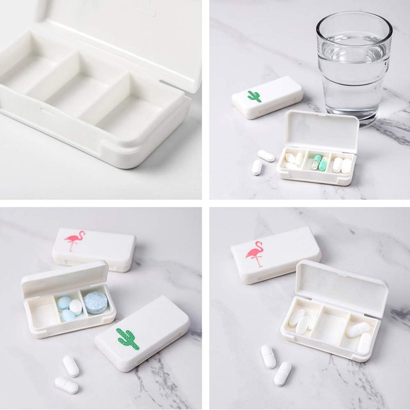 [Australia] - 4 Pcs Daily Pill Box Case Waterproof Medicine Organizer Vitamin Holder Mini Pill Medicine Container for Travel Use 