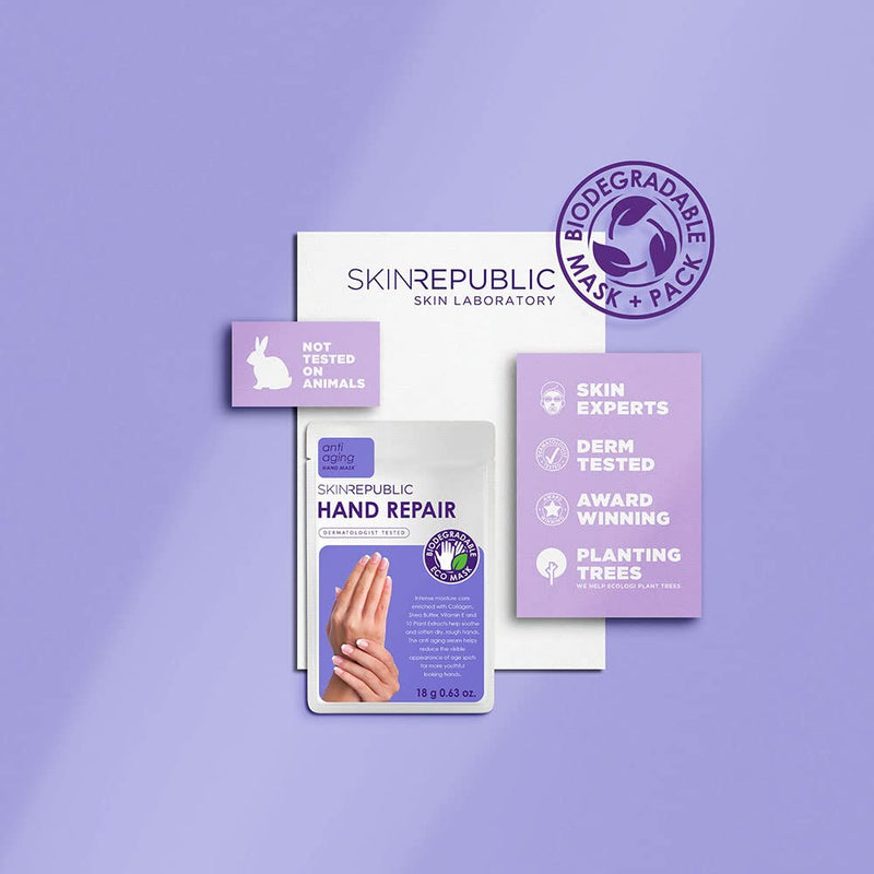 [Australia] - Skin Republic Hand Repair Mask, Intensely Moisturising, Brightens Dark Spots, with Vitamin E, 18g 18 g (Pack of 1) 