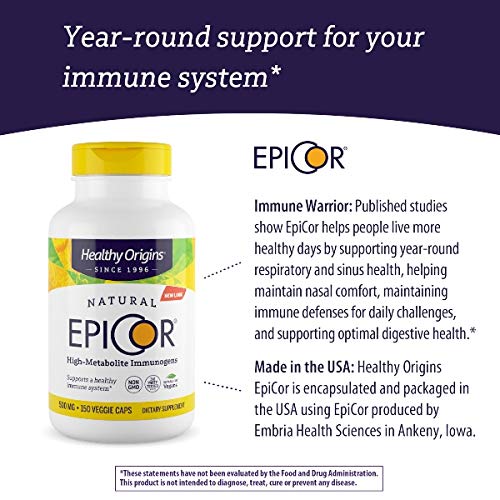 [Australia] - Healthy Origins EpiCor (Clinically Proven Immune Support) 500 mg, 150 Veggie Capsules 150 Count (Pack of 1) 