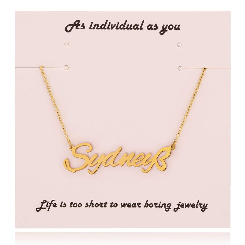 [Australia] - LILIE&WHITE Gold Custom Name Necklaces Personalized Name Necklaces for Women Initial Necklaces Pendant for Girls Fashion Jewelry Gift Sydney 