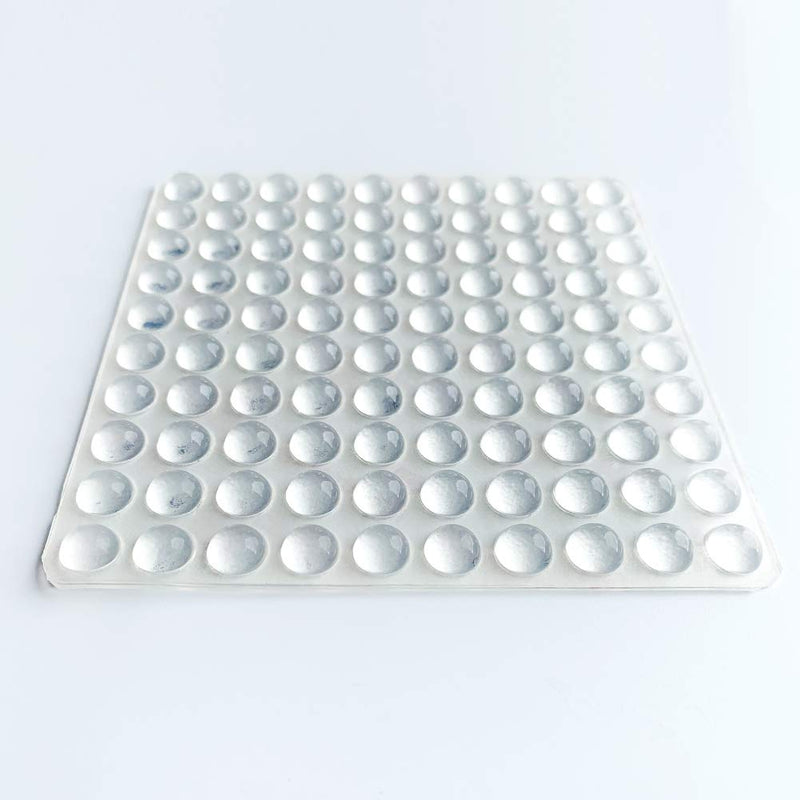 [Australia] - Pack of 100 Adhesive Bumper Pads for Drawers, Cutting Boards, Glass Tops, Small and Kitchen Furniture, Picture Frames Sound Dampening Transparent Rubber Feet for Cabinet Doors (Clear) Clear 