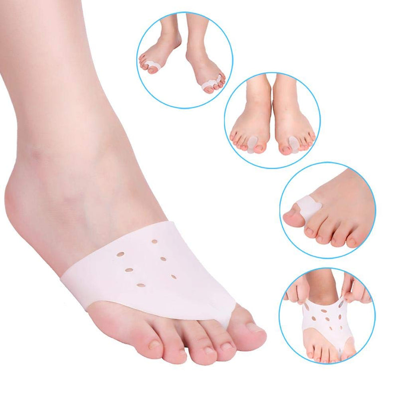 [Australia] - 9Pairs Bunion Corrector & Relief Kit Bunion Valgus Splints Protect Sleeves Toe Separators Corrector Pain Relief Toe Alignment Spreaders Separators Straightener 
