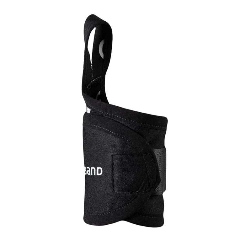 [Australia] - Rehband QD Wrist Strap, Wrist Brace with Thumb Loop, Neoprene Wrist Support for Left and Right, Colour: Black, Size: One Size 