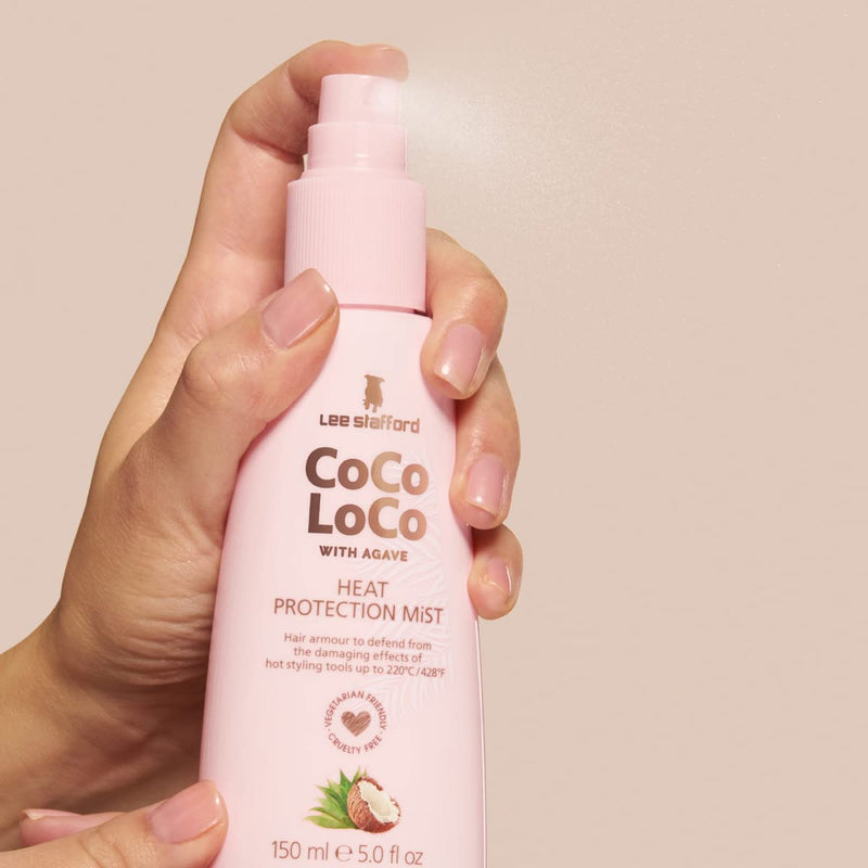 [Australia] - Lee Stafford Coco Loco & Agave Heat Protection Mist Hair Spray Anti-Frizz, Fade Protect, Anti-Static, Heat Defence 