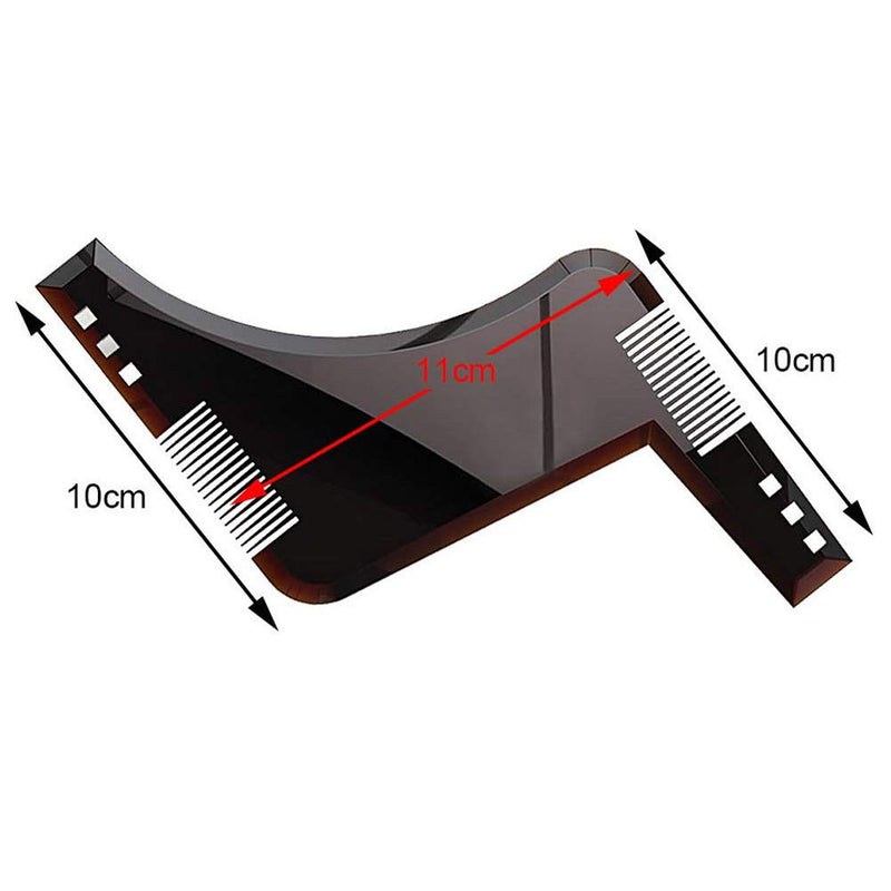 [Australia] - Beard Shaping Tool Template. Beard Shaper Tool for line up & Edging, Men's Facial Hair Hairline Perfect Symmetric Lines and Trim with Beard Trimmer Hair Clipper or Razor.(Brown) 