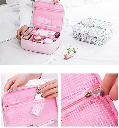 [Australia] - Travel Makeup Bag Large Cosmetic Bag Makeup Case Organizer for Women and Girls (B Gray) B Gray 