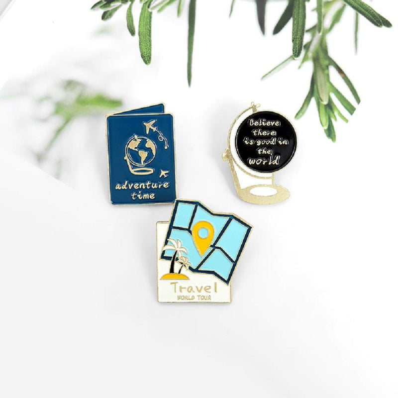 [Australia] - Gillna Enamel Pins Set Outdoor Adventure Cute Camping Badge Pins Mountain Lapel Pins for Backpack Bag Clothes Jacket Travel 
