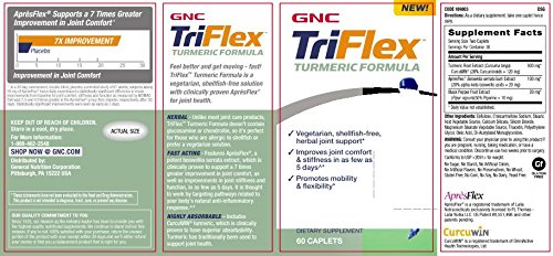 [Australia] - GNC TriFlex Turmeric Formula | Improves Joint Comfort and Stiffness, Promotes Mobility and Flexibility | 60 Caplets 