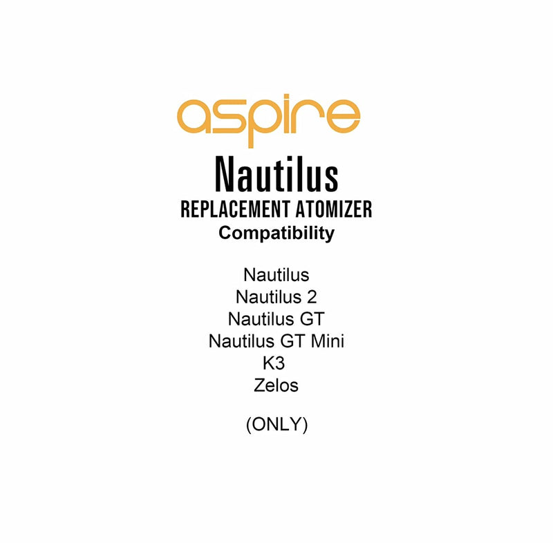 [Australia] - Aspire Nautilus Coil 1.8 ohm for Nautilus Nautilus Mini Nautilus 2 Nautilus 2S K3 Tank Premium K3 Starter Zelos Zelos 2.0 Nautilus AIO Kit Pack of 5 No Nicotine 