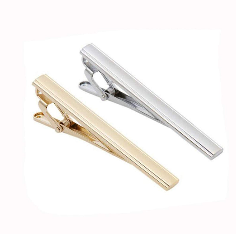 [Australia] - Elandy Men Metal Silver Tone Simple Necktie Tie Bar Clasp Clip Best Xmas Gift Gold 