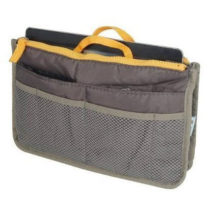 [Australia] - Handbag Pouch Bag in Bag Organiser Insert Organizer Tidy Travel Cosmetic Pocket,Gray 