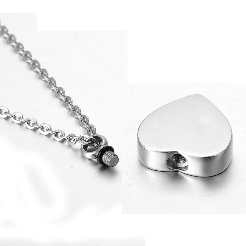 [Australia] - Heart Urn Necklace for Ashes Always on My Mind Forever in My Heart Cremation Jewelry Memorial Ashes Keepsake Pendant Electrocardiogram Jewelry brother 