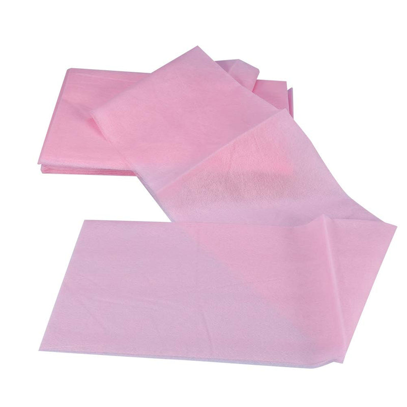 [Australia] - Pack of 10 Disposable Fitted Massage Table Sheets - Non-Woven Disposable Waterproof Bed Sheets, Perfect for Doctors' Offices, Spas, and Portable Massage Tables(pink) pink 