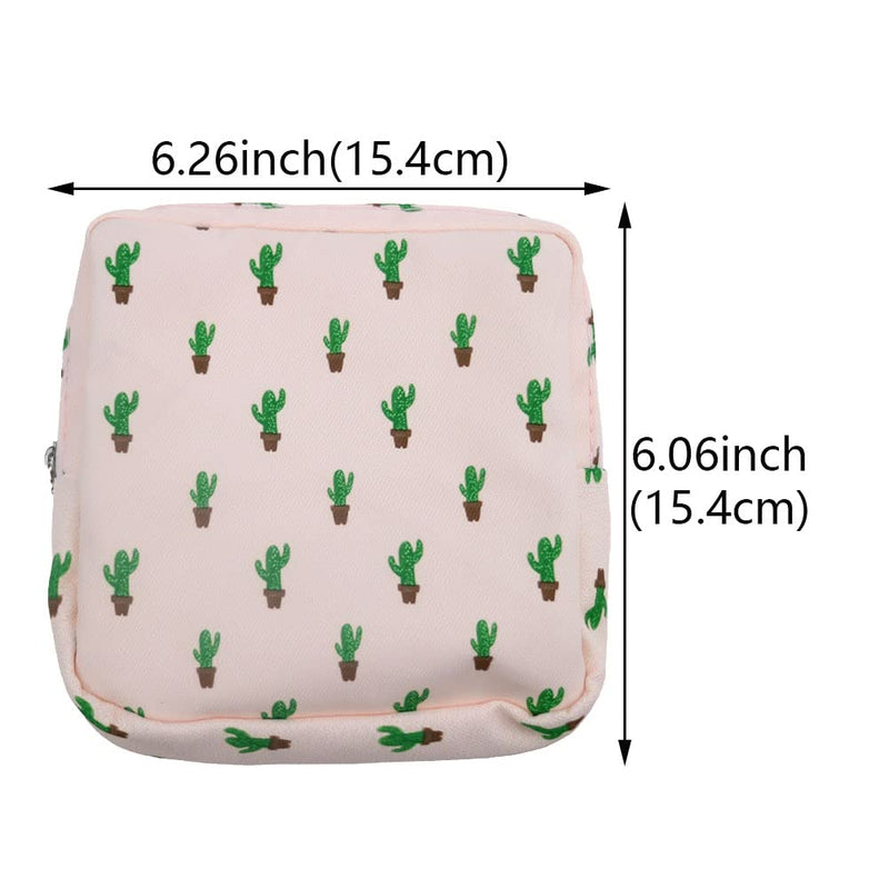 [Australia] - 2 Pack Sanitary Napkin Towels Storage Bag Portable Pantyliners Bag with Zipper Makeup Bag with Zipper for Women Girls Ladies Style 1 