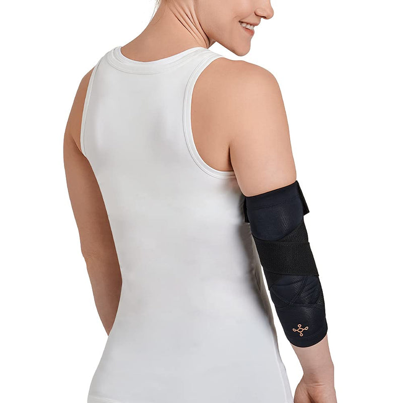 [Australia] - Tommie Copper Unisex Pro-Grade Adjustable Compression Elbow Sleeve - Black, Large 