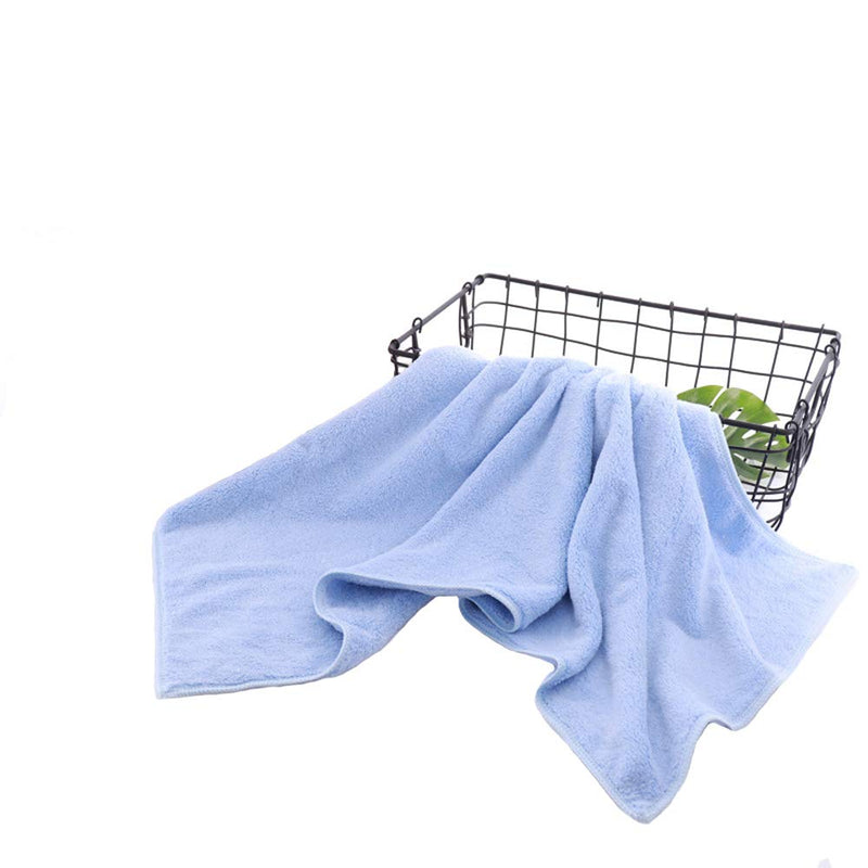 [Australia] - xiulifeifei Luxury Hotel Bath Towels High Density Fleece Towel Sets - Super Soft and Absorbent,Beach Towels Multi Purpose Towels for Pool， Lint Free, Bath Towel and Towel Set (Blue) Blue 