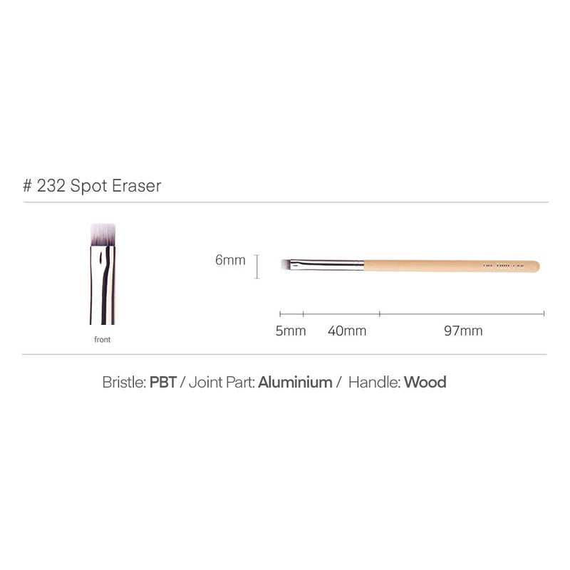 [Australia] - THE TOOL LAB 232 Spot Eraser - Flat Top Face Blending Liquid, Cream or Flawless Cosmetics, Buffing, Stippling- Premium Quality Synthetic Dense Bristles Cosmetic 