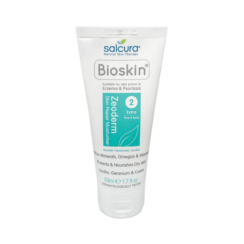 [Australia] - Salcura Natural Skin Therapy, Bioskin Zeoderm Skin Repair Moisturiser, Including Natural Ingredients Relieves Itchiness & Soothes Irritation, Ideal For Severely Dry & Dehydrated Skin 50ml 