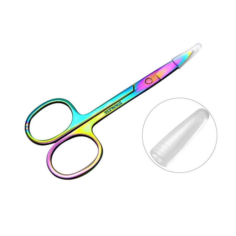 [Australia] - Stainless Steel Curved Eyebrow Scissors for Men and Women 