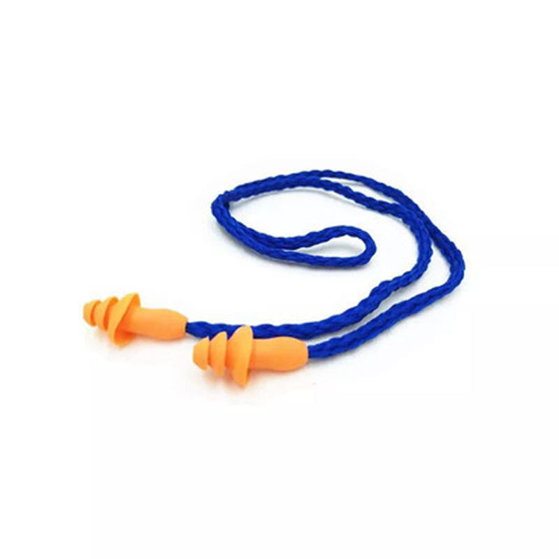 [Australia] - 5 Pairs Corded Ear Plugs Reusable Silicone Earplugs with String Banded Ear Plug Sleep Noise Cancelling for Hearing Protection 