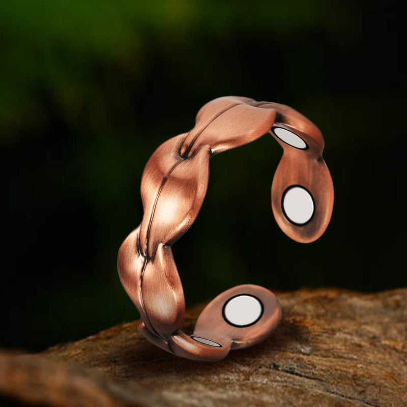 [Australia] - EnerMagiX Pure Copper Magnetic Rings for Women, Magnetic Rings, Birthday Rings Gift for Mom, Wife, Daughter, Women’s Day Gift(CPR-0938) 