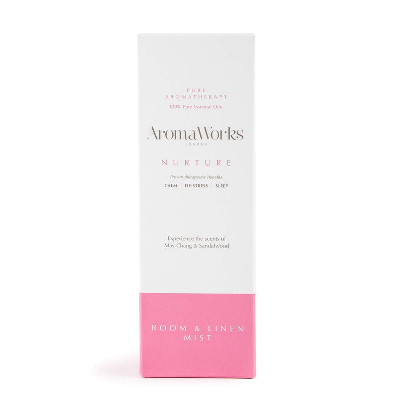 [Australia] - AromaWorks - Nurture Room and Linen Mist - Proven Therapeutic Benefits - Calm - De-stress - Sleep - Expercience the Scents of Maychang and Sandalwood - 100% Pure Essentiial Oils - 3.4 oz/100 ml 