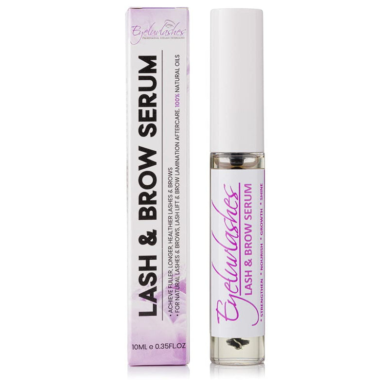 [Australia] - Lash and Brow Serum 10ml Nourishing Lash Growth Lash Lift Brow Lamination Aftercare Natural Oils (Castor Oil/Sweet Almond Oil/Vitamin E Oil) Vegan Client Retail 100% Natural Eyeluvlashes 5 Bottles 