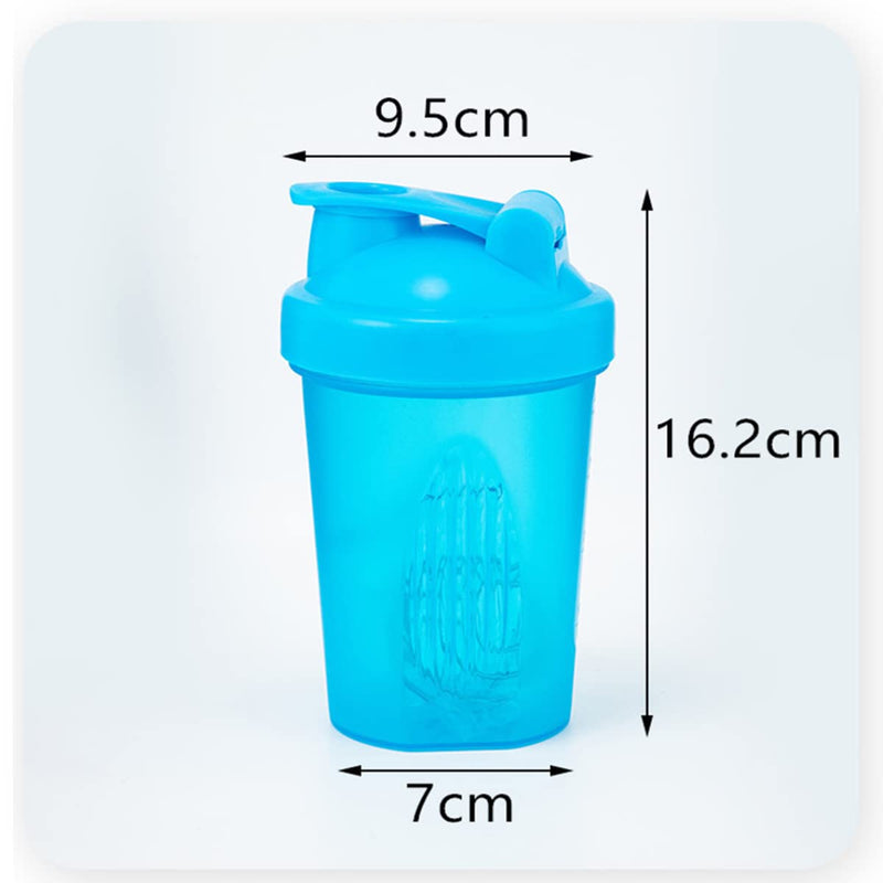 [Australia] - Protein Shaker Bottle 400 ml With Metal Mixer Ball Non-Leak Cap with Shakers Cups for Protein Supplement Fitness & Workout Partner Powder (Green) Green 