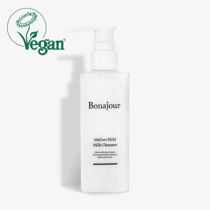 [Australia] - [BONAJOUR] Vegan Mellow Mild Milk Cleanser - Moisture Replenishing after cleansing for dry and sensitive skin 6.7 Fl.oz 