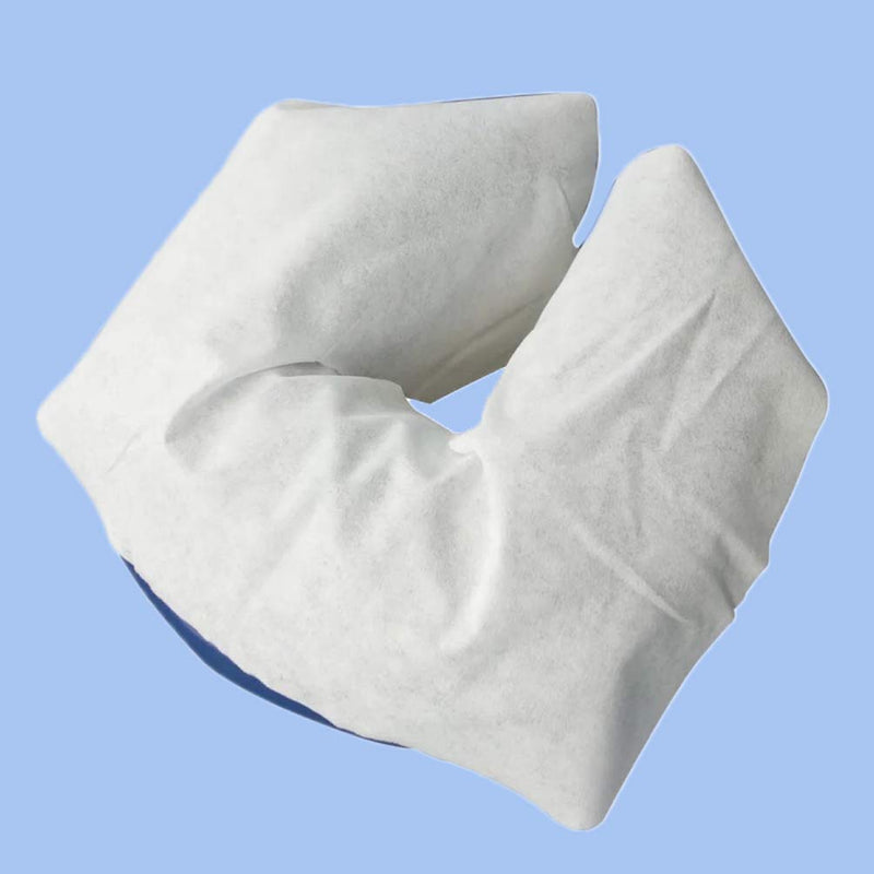 [Australia] - EXCEART 100Pcs Disposable Face Cradle Covers Non- Sticking Massage Face Pillow Cushion Headrest Covers for Massage Tables Massage Chairs Beauty SPA Salon 