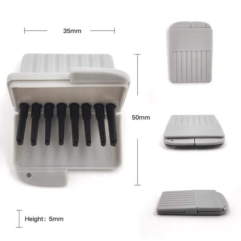 [Australia] - 40-Pcs 1mm Phonak Hearing Aid Ear Wax Guard Filters Cleaning Tool Accessories Hearing Aid Wax Guard Filters for phonak, widex, Unitron and Resound Hear Clear Hearing aid Filters (Gray case 5 Packs) Gray Case 5 Packs 