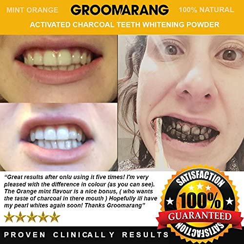 [Australia] - Teeth Whitening Powder GROOMARANG® Activated Charcoal Powder & Charcoal Toothpaste - 100% Natural & Vegan Friendly 