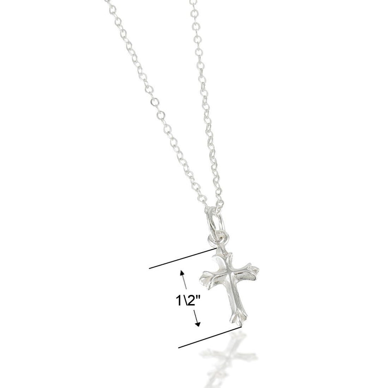 [Australia] - Tiny Sterling Silver Cross Necklace with Chain for Babies (12") & Girls (14") Makes an Ideal Baby Shower, Baptism, Christening, or Welcome New Baby gift and will become a Treasured Heirloom. 14.0 Inches 