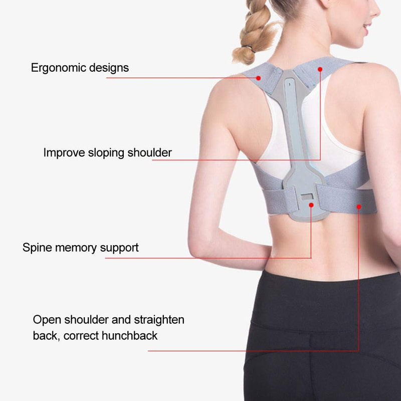 [Australia] - Posture Corrector, Adjustable Back Brace for Back Support Shoulder Brace Belt for Relieve Shoulder and Waist Pain Improve Posture, Unisex(S) S 