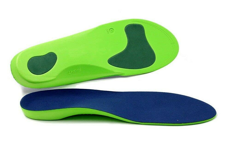 [Australia] - walgreen 11-13 Size Plantar Fasciitis Orthotic Insoles Arch Support Shoe Boot Inserts Women Men Insole Flat Feet Insert Ortho Arch Plantar Series, Green & Blue 