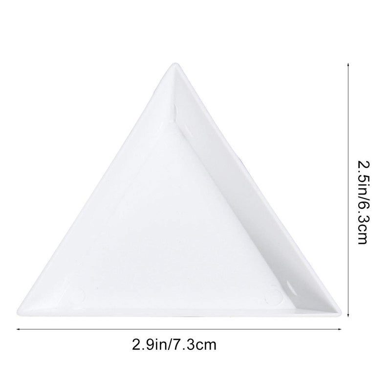 [Australia] - Artibetter 10PCS Plastic Triangle Bead Sorting Trays Nail Art Tray Jewelry Picking Plates for Diamond Jewelry 