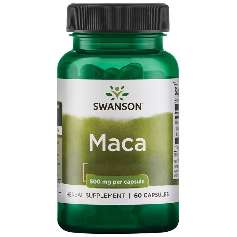 [Australia] - Swanson, Maca Extract (Lepidium meyenii), 500mg, 60 Capsules, Lab-Tested, Soy Free, Gluten Free, Non-GMO 