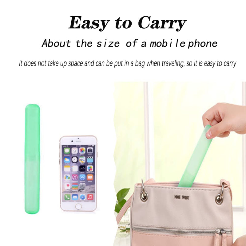 [Australia] - 2 Pcs Toothbrush Case, Toothbrush Travel Case Cover, Portable Toothbrush Storage Case, Sutiable for Home Travel Outdoor Camping Hiking Business Trip Pink Green 