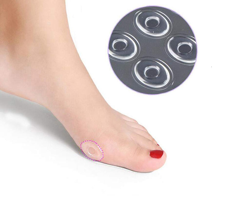 [Australia] - 6 Sheets Clear Oval Foot Gel Cushions,Self-Adhesive Gel Pain Relief Rings Foot Care Protector,for Foot Care T Medium 