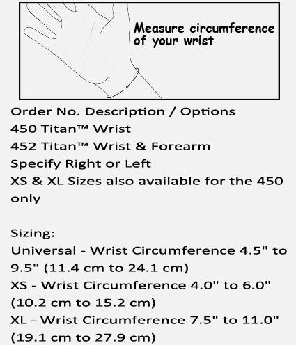 [Australia] - 450-LT Orthosis Wrist Titan Felt Left Black Part# 450-LT by Hely & Weber Qty of 1 Unit 