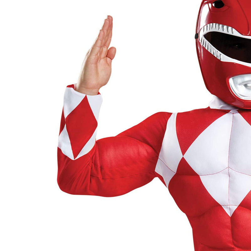 [Australia] - Disguise Red Ranger Classic Muscle Child Costume, Red, Size/(4-6) Small (4-6) 